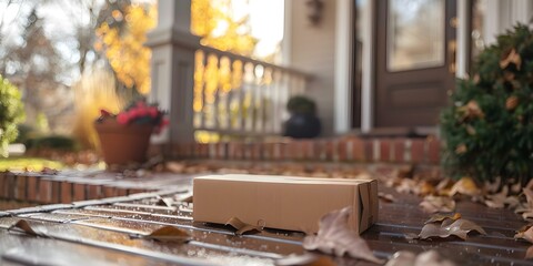 Package thief caught redhanded in the act of porch piracy. Concept Crime Prevention, Package Theft, Home Security, Surveillance Cameras, Police Investigation