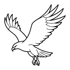 A flying eagle bird vector illustration 