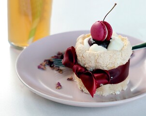 tasty,picturesque cake in cafe