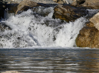 beautiful waterfall in the river in Dir Pakistan