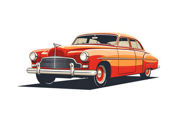 vintage style car illustration pop art vintage car art illustrated