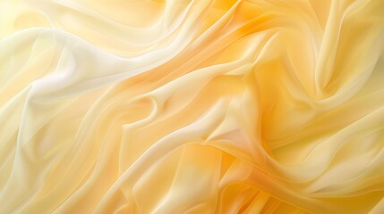 Beautiful yellow and white background of flowing silk fabric with light colors and pastel tones. Soft lighting with high resolution and highly detailed, hyper realistic style in the cinematic.