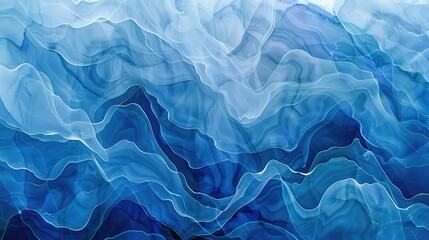 Obraz premium Abstract Acqua Blue Watercolor Background with Shades of Blue, Featuring Watercolor Waves and Fluid Shapes, Generative AI