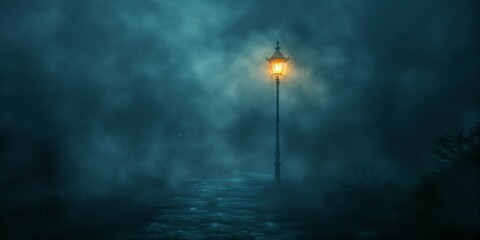 Eerie Night Street Scene, generative ai