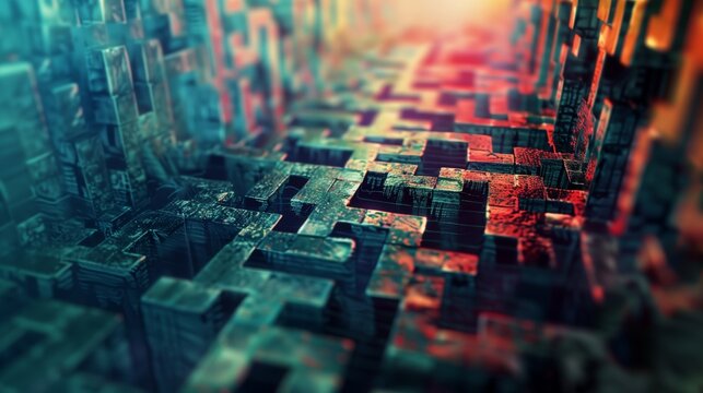 Mental Health Struggle with Maze in Generative AI Art