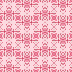 Cross Stitch. Geometric ethnic patterns. Design for  Clothing, fabric, batik, Knitwear, Embroidery, Ikkat, Pixel pattern.