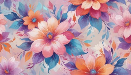 painting-A-vibrant-and-colorful-floral-pattern 