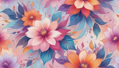 painting-A-vibrant-and-colorful-floral-pattern 