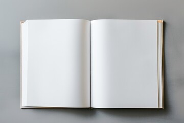Book Mockups - A4 Magazine Template with White Blank Page on Gray Table