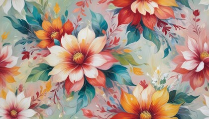 painting-A-vibrant-and-colorful-floral-pattern 