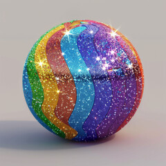 Obraz premium Rainbow Glitter Ball