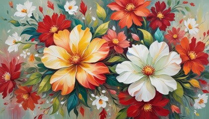 painting-A-vibrant-and-colorful-floral-pattern 