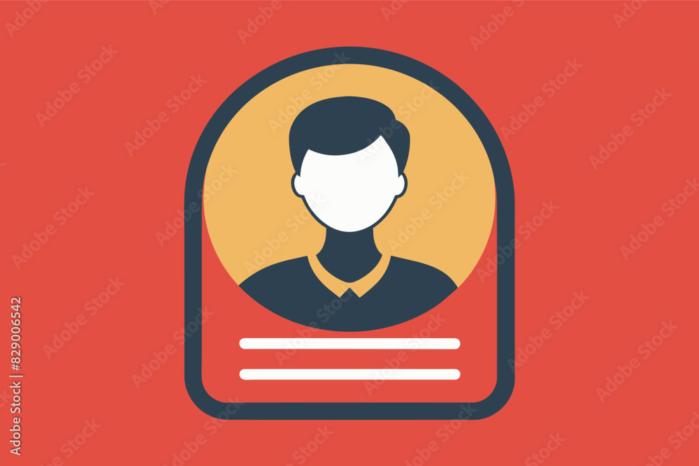 Poster a person with a red background and a blue border, An individual displaying a red background with a blue border.