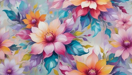 painting-A-vibrant-and-colorful-floral-pattern 