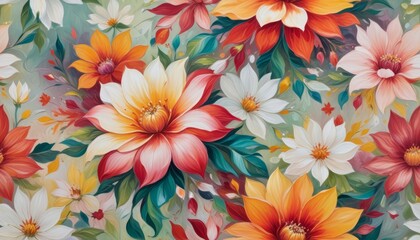 painting-A-vibrant-and-colorful-floral-pattern 