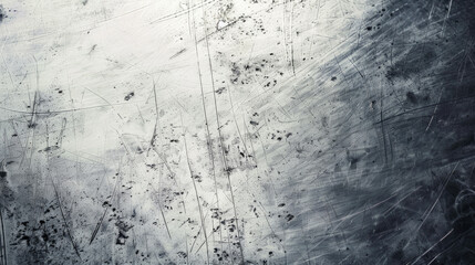 Grungy stainless steel plate, abstract worn metal texture background, old silver or aluminum sheet. Concept of platinum, dirty iron leaf, material, scratched surface