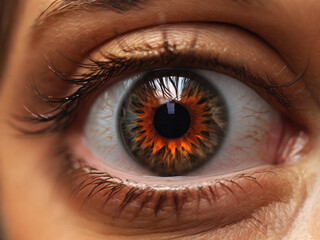 Naklejka premium Eye with brown iris