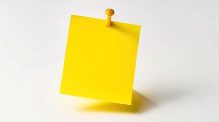 Yellow sticky post with notes. White isolated background