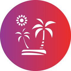 Palm tree Icon Style