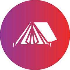 Camping tent Icon Style