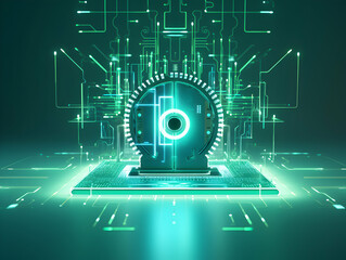 Internet and data security, Cybersecurity and privacy concepts to protect data. Lock icon and internet network security technology. digital security background, Cloud and Hosting Security