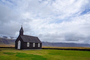 Fototapeta premium Búðakirkja church in Iceland