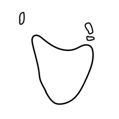 tasmania map in black line