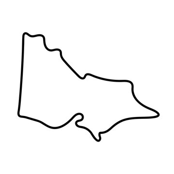 vicnoria map in black line