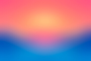 Obraz premium Retro wave gradient background: Blue - Peach - Orange. Nostalgic, playful. Retro Wave in Blue, Peach & Orange. 80s Nostalgia