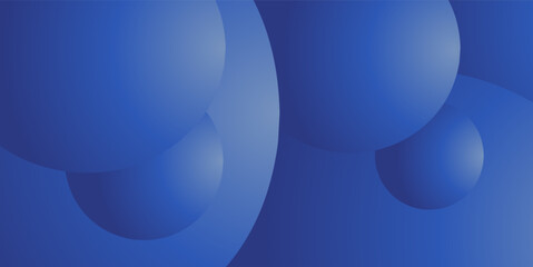 Deep Blue Circle Bubble Shape Gradient Background 