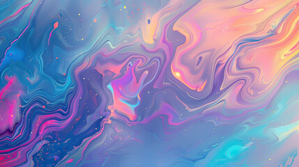 Marble holographic abstract background with marbled patterns, AI generative