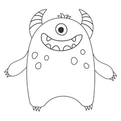 cartoon cute monster