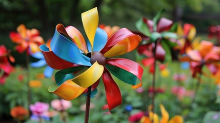 The playful and colorful Pinwheel flower enhances gardens with its vibrant blooms and spinning form
