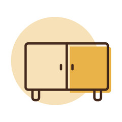 Nightstand vector icon. Furniture sign