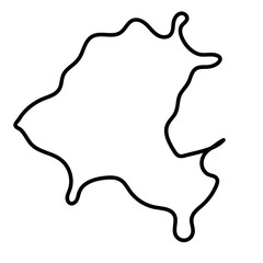 HIDALGO map in line illustration