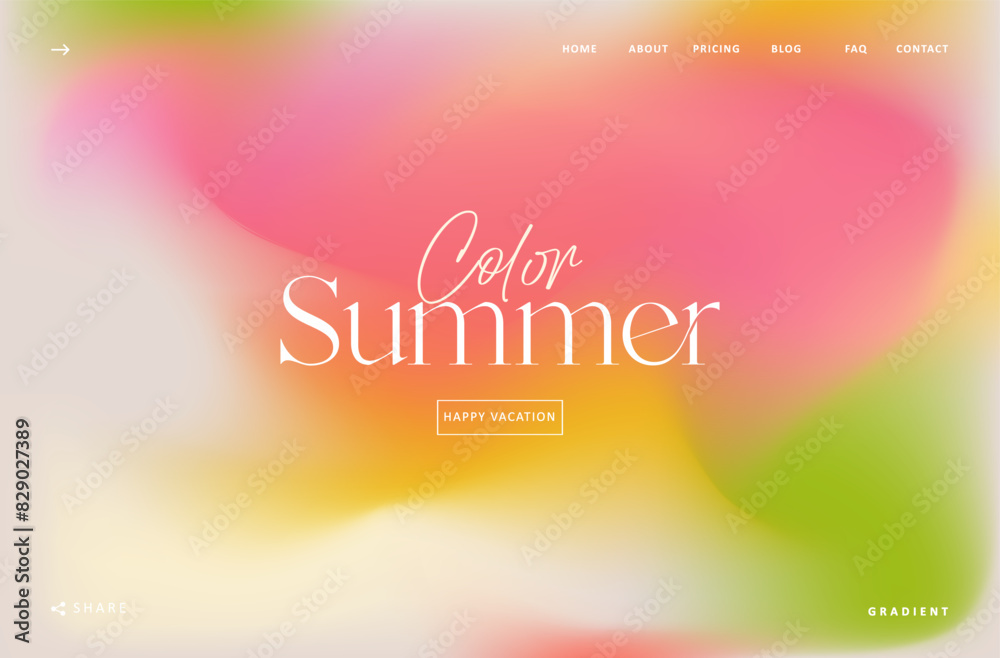 Canvas Prints abstract summer blurred gradient mesh background in bright colorful smooth. soft colored vector illu