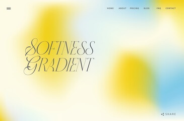 Trendy gradient blue and yellow fluid wave background landing page, colorful abstract liquid. Pastel design wallpaper for banner, poster, cover, flyer, presentation, advertising