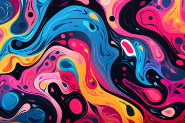 Colorful Abstract Fluid Art Painting