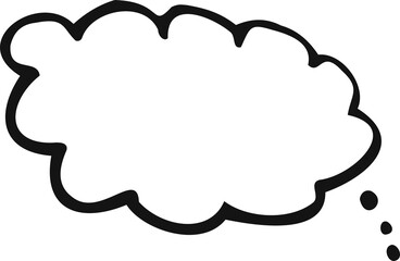 Mind clouds templates set. Different shapes, hand drawn. convey emotions, ideas, and dialogue in a unique way. PNG