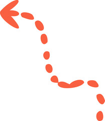 multi-colored arrow icon in hand drawn style. Arrow sketch sign and set of hand drawn arrows. PNG