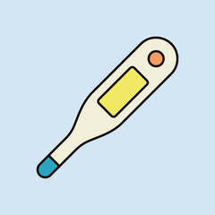 Electronic medical thermometer vector icon
