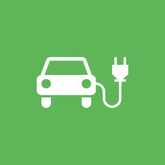 Electric vehicle charging icon. Vector illustration