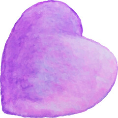 decorative elements. Symbols of Valentines Day: hearts, valentines, love. Hand drawn watercolor illustration on transparent, png