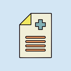 Obraz premium Medical report, clinical record vector icon