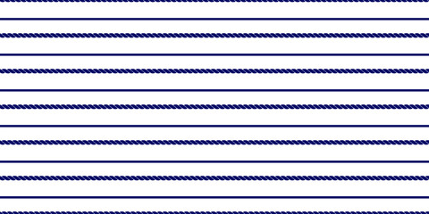Marine rope stripe seamless pattern, Nautical style concept design background © LilaloveDesign