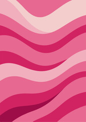 Adorning a pink background, a beautiful wave pattern in pink and white hues