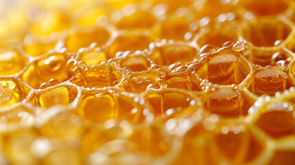 close up of honey comb