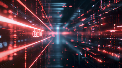 Obraz premium Data transmission channel, bright background. Fashionable background for design projects. Illustrations created using artificial intelligence. Illustrations and Clip Art AI generated.