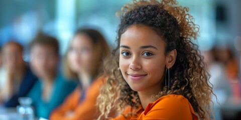 Obraz premium Diverse Participants Engaged in Human Resources Workshop, generative ai