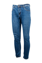 Denim casual jeans isolated on  white